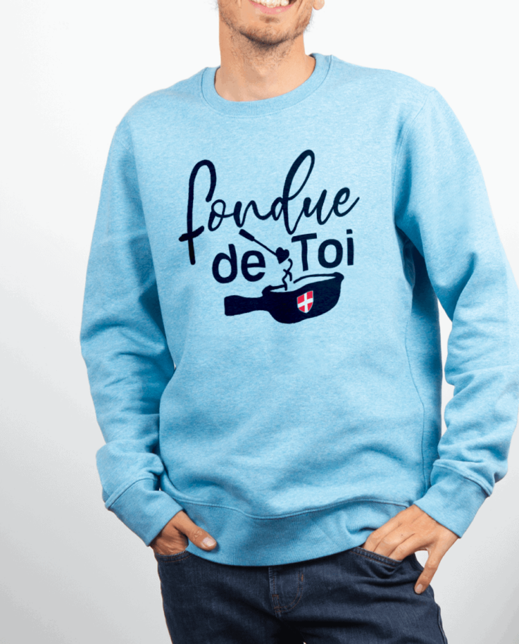 Pull Homme Bleu Ciel FONDUE DE TOI