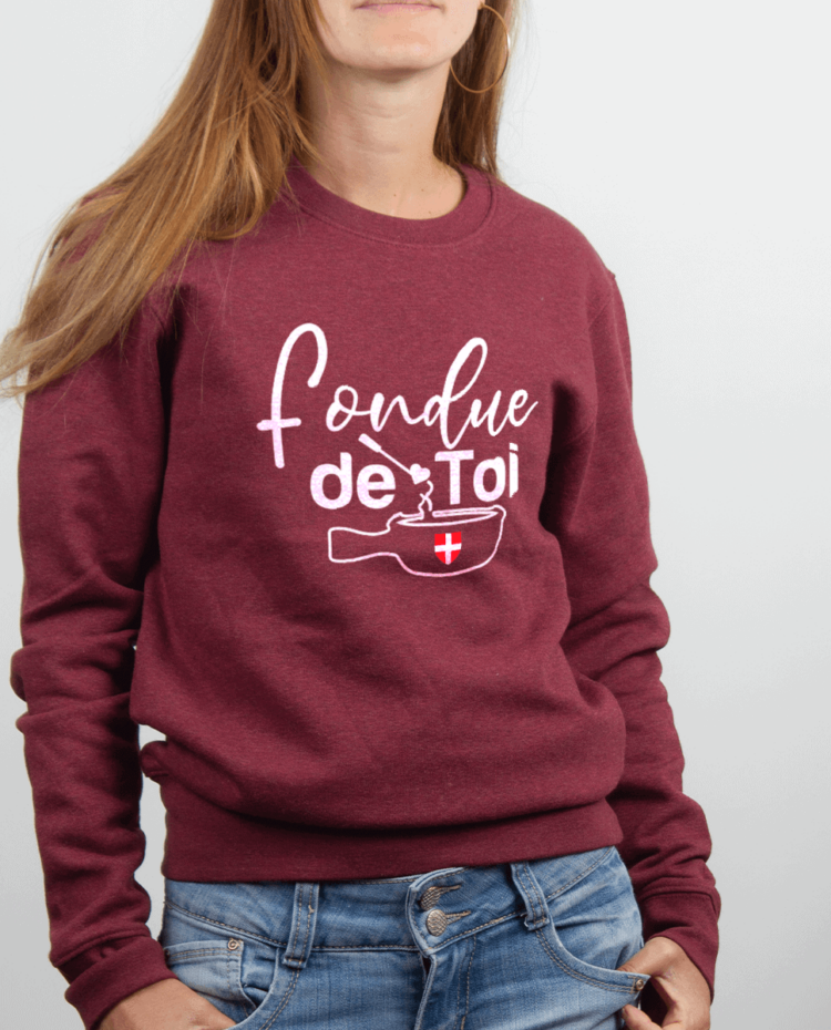 Pull femme Bordeau FONDUE DE TOI