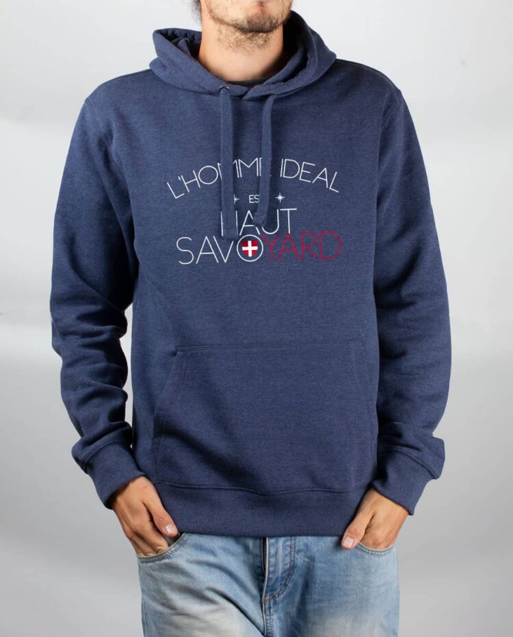 Sweat Bleu chine homme L homme ideal haut savoyard