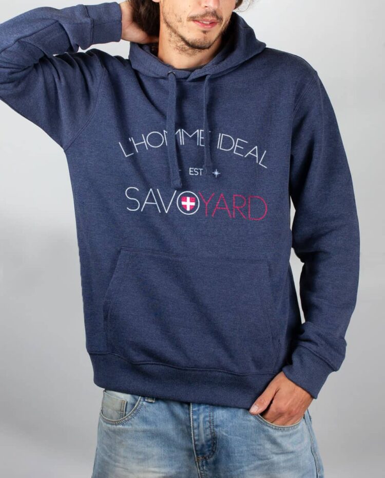 Sweat Bleu chine homme L homme ideal savoyard