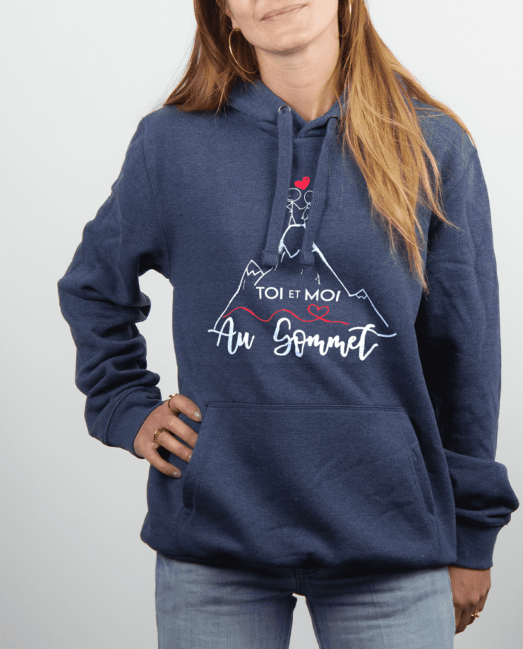 Sweat Femme Bleu Jean Toi et moi au Sommet