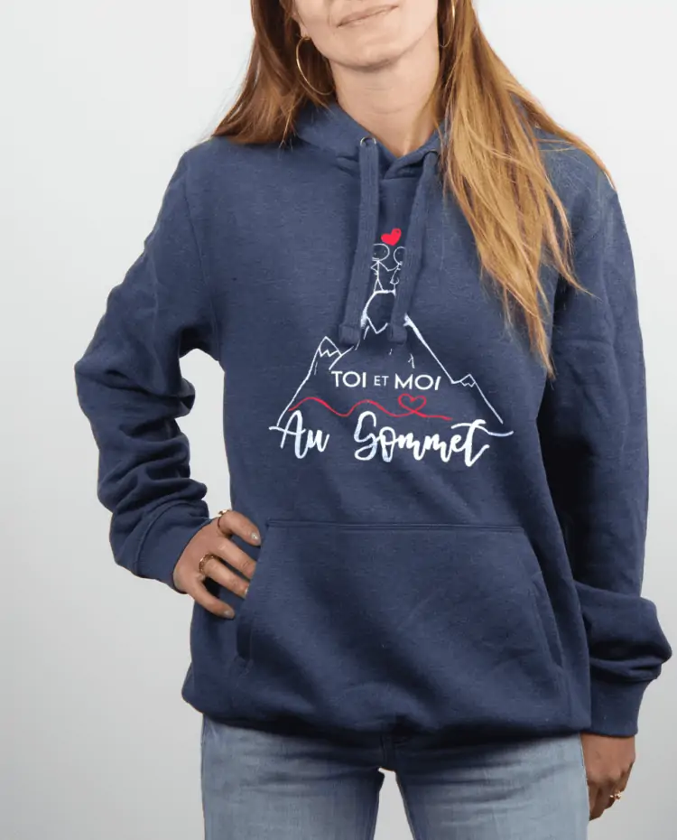 Sweat Femme Bleu Jean Toi et moi au Sommet