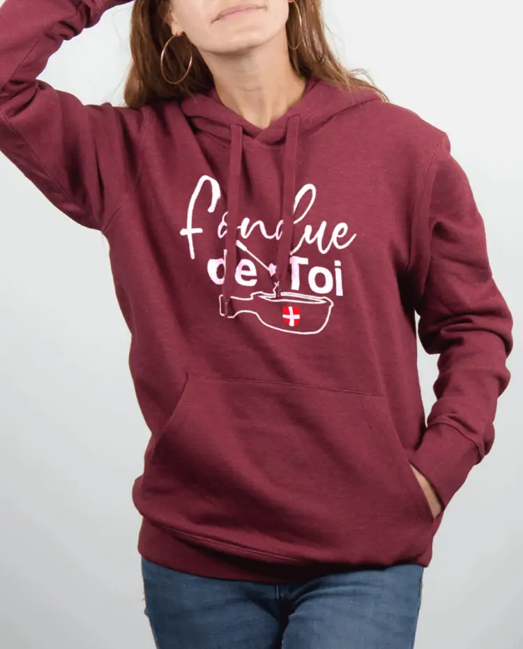 Sweat Femme Bordeau FONDUE DE TOI