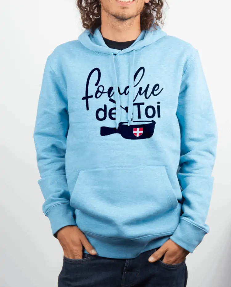 Sweat Homme Bleu ciel FONDUE DE TOI