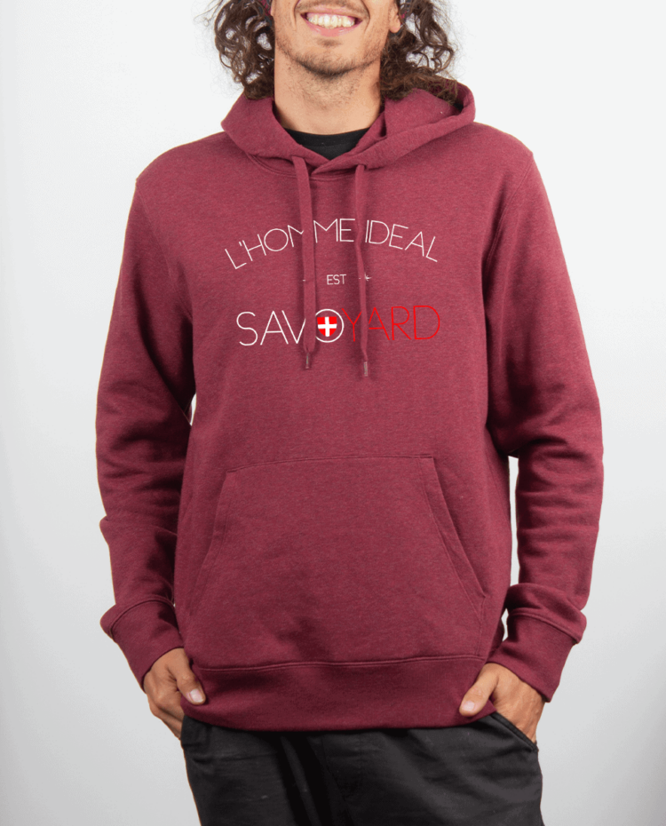 Sweat Homme Bordeau LHOMME IDEAL EST SAVOYARD