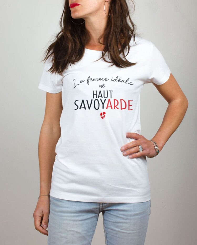 T shirt blanc femme ideale haut savoyarde