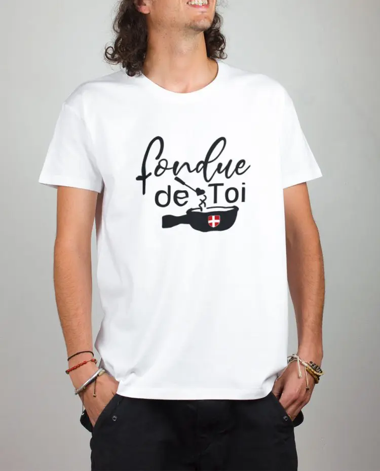T shirt blanc homme fondue de toi