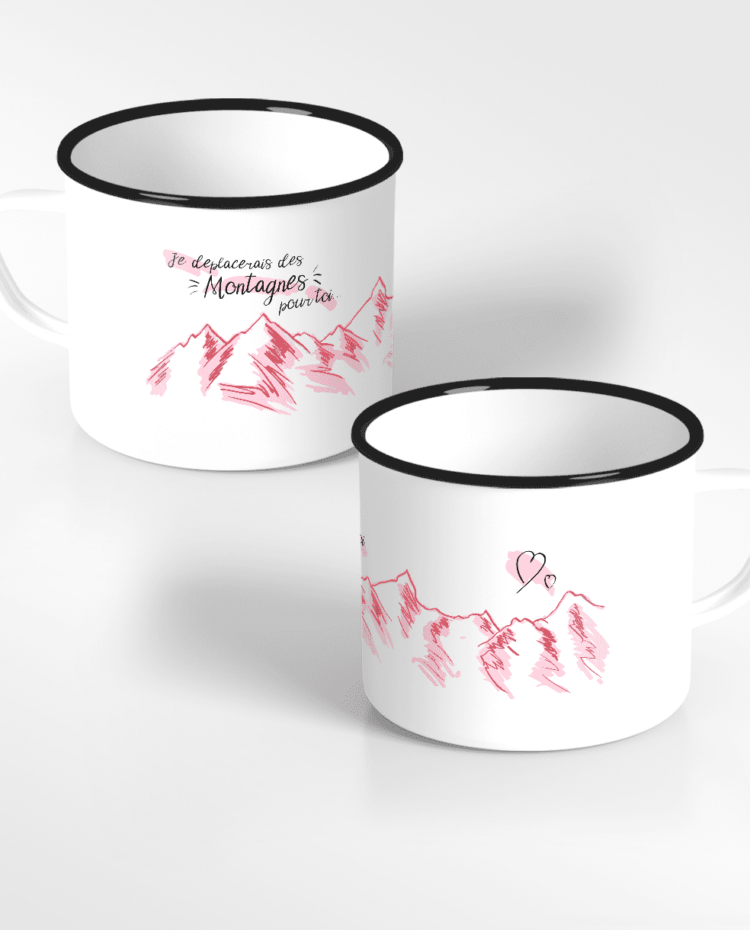 MUG EMAIL Je deplacerais des monntagne rose