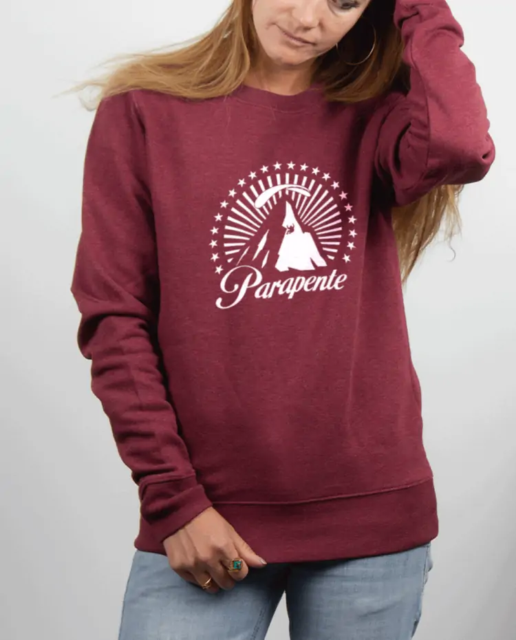 Pull femme rouge Bordeau PARAPENTE