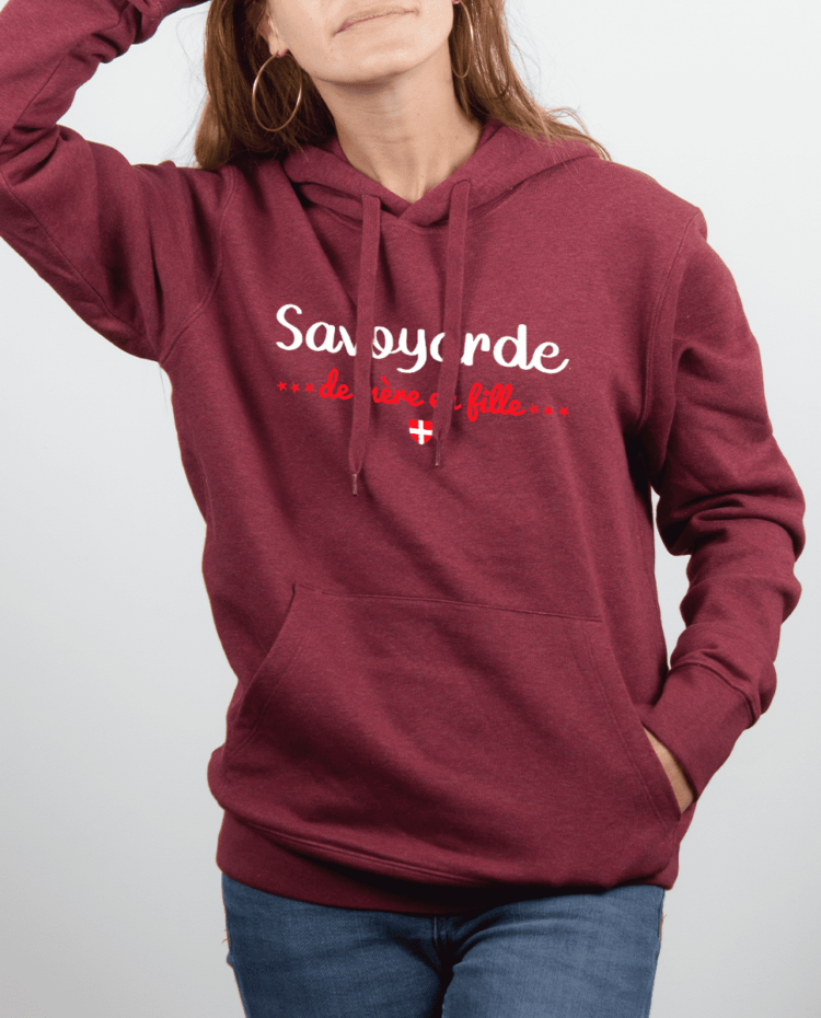 Sweat Femme Bordeau SAVOYARDE DE MERE EN FILLE