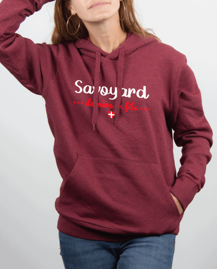 Sweat Femme Bordeau SAVOYARDE DE MERE EN FILS