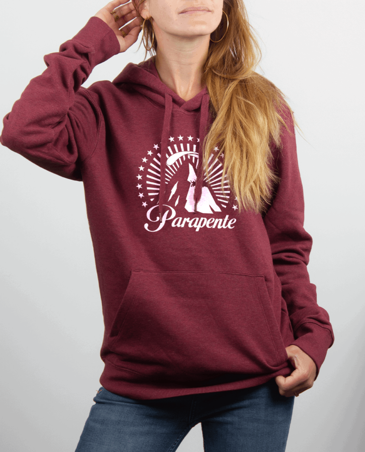 Sweat Femme rouge Bordeau PARAPENTE