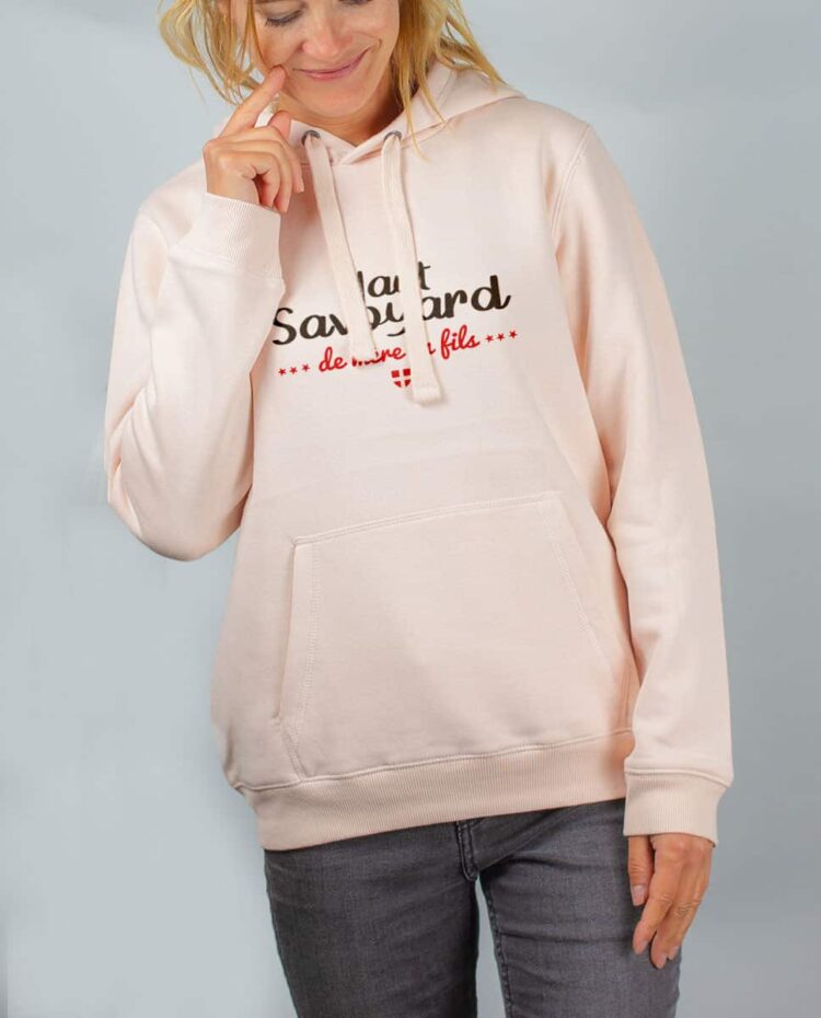 Sweat rose femme Haut savoyard de mere en fils