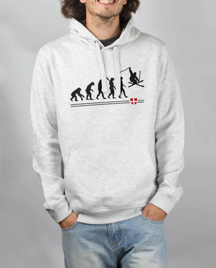 Sweat Blanc homme Evolution Ski