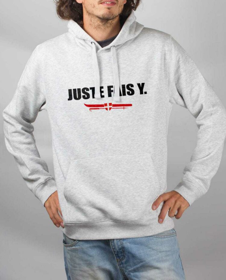 Sweat Blanc homme Juste Fais Y