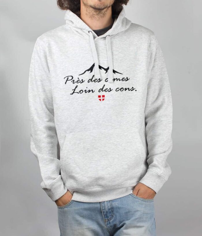 Sweat Blanc homme pres des cimes