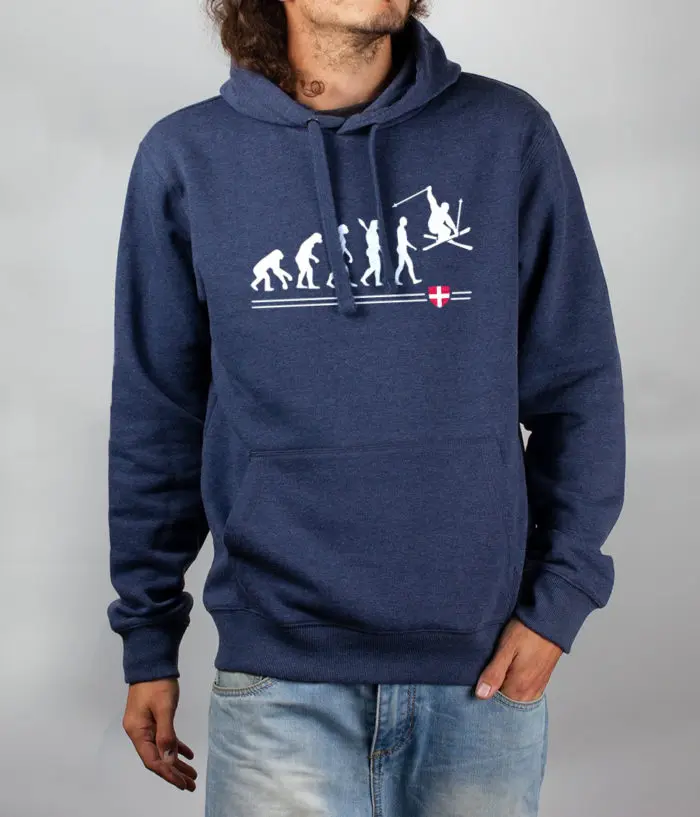 Sweat Bleu chine homme Evolution Ski