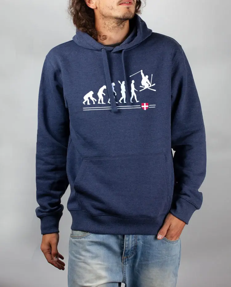 Sweat Bleu chine homme Evolution Ski