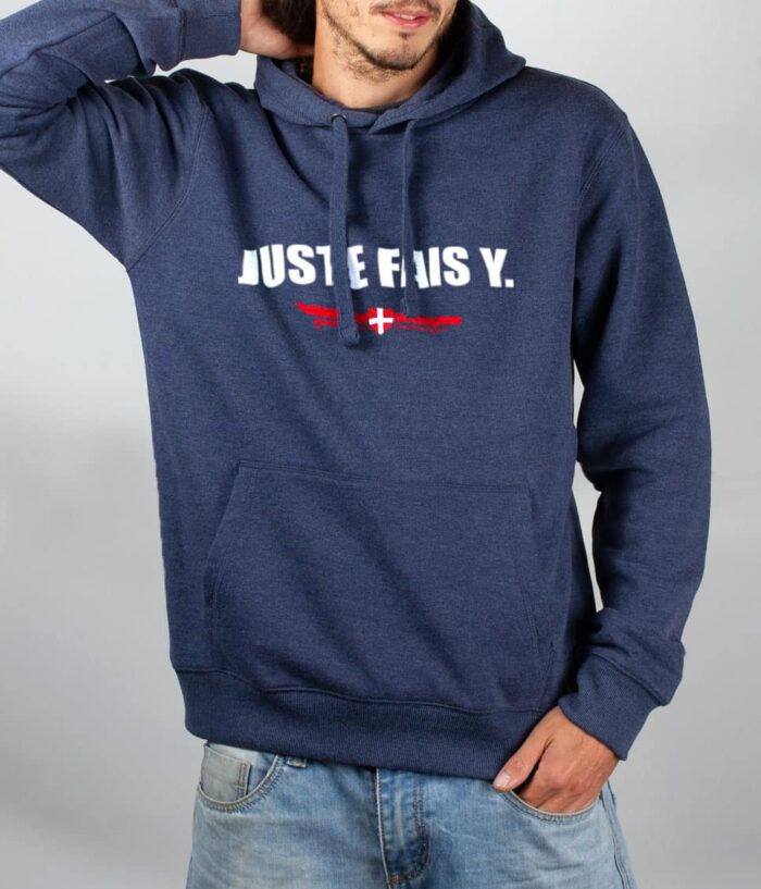 Sweat Bleu chine homme Juste Fais Y