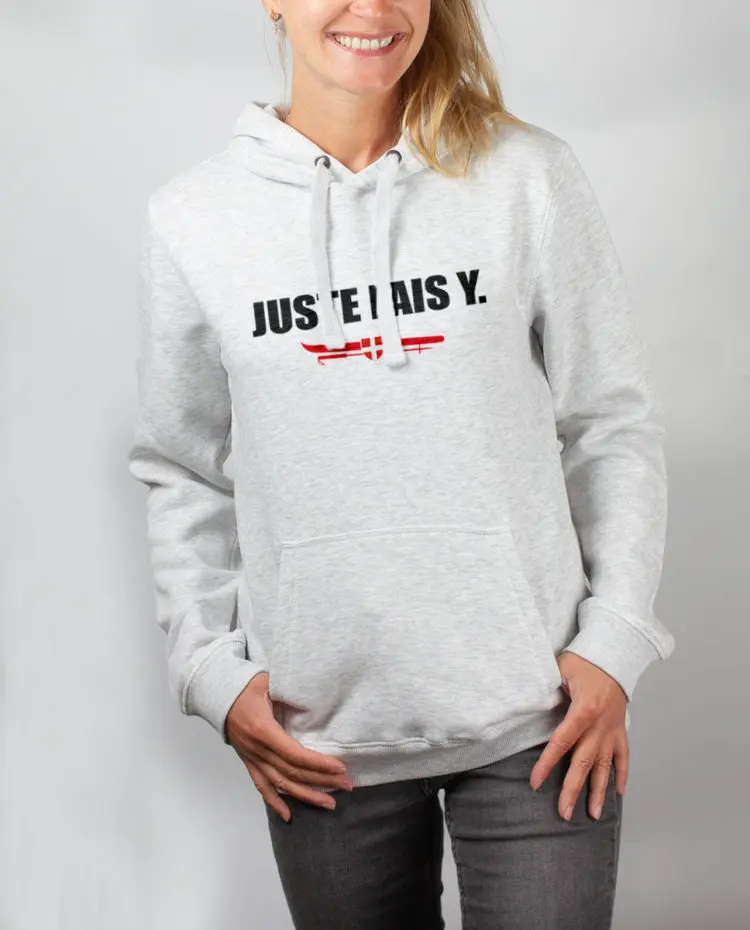 Sweat blanc femme Juste Fais Y