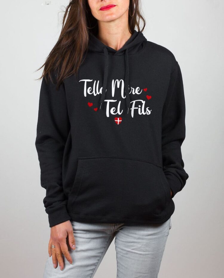 Sweat noir femme Telle mere tel fils