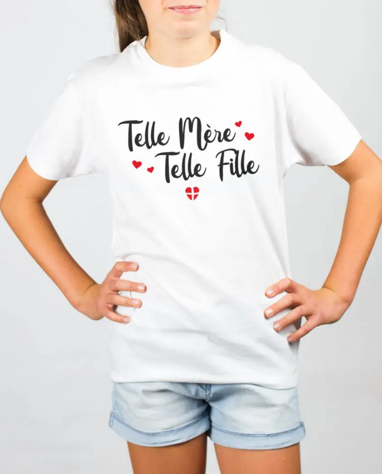 T shirt Blanc enfant fille telle mere telle fille