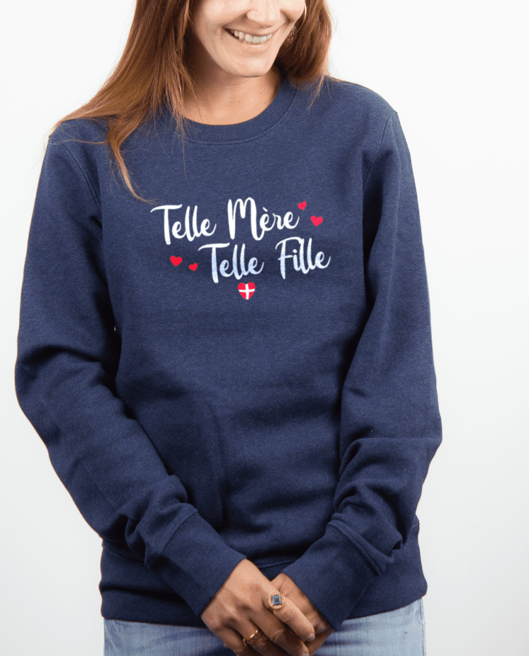 Pull Femme Bleu jean TELLE MERE TELLE FILLE