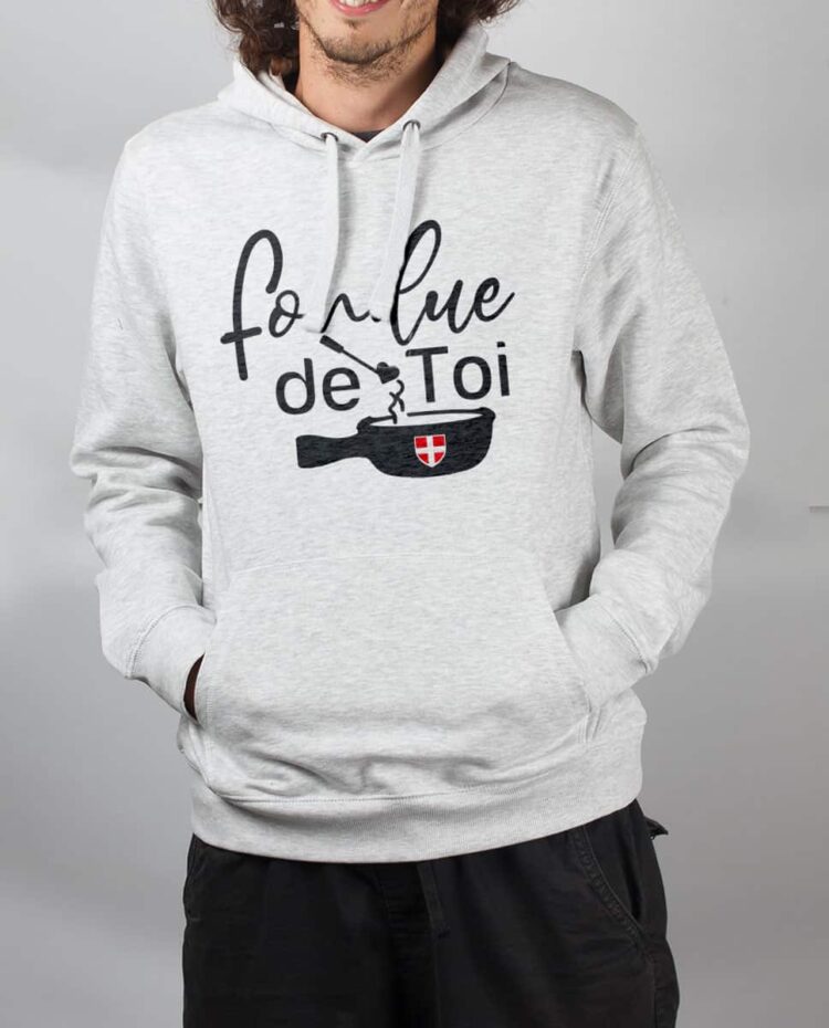 Sweat Blanc homme Fondue de toi