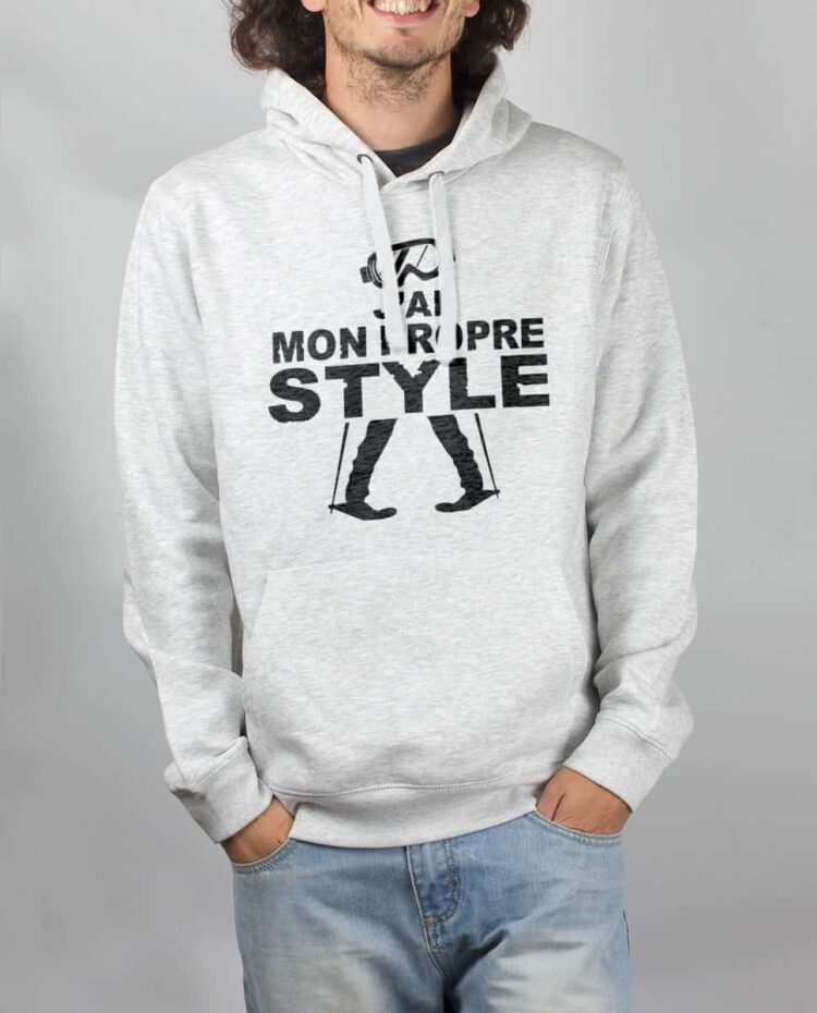 Sweat Blanc homme J ai mon propre style