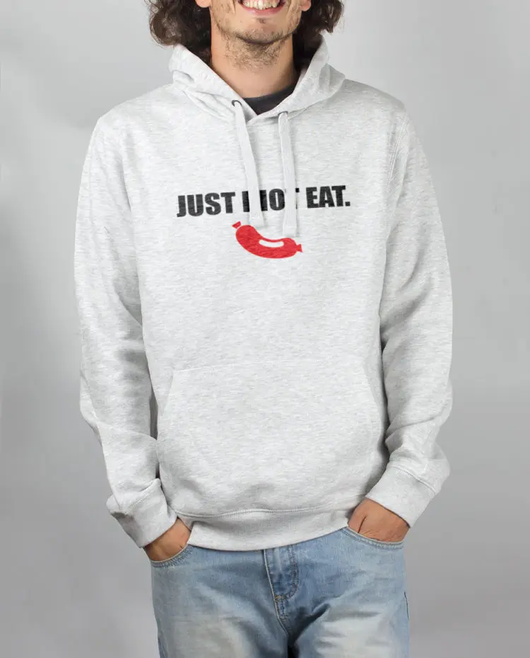 Sweat Blanc homme Just Diot Eat