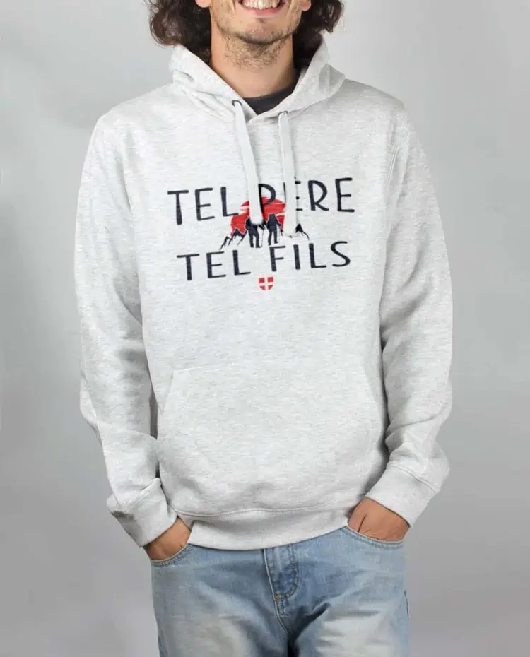 Sweat Blanc homme tel pere tel fils
