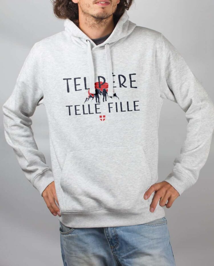 Sweat Blanc homme tel pere telle fille