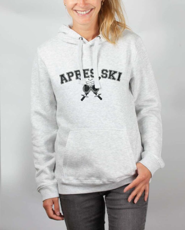 Sweat blanc femme Apres ski Biere