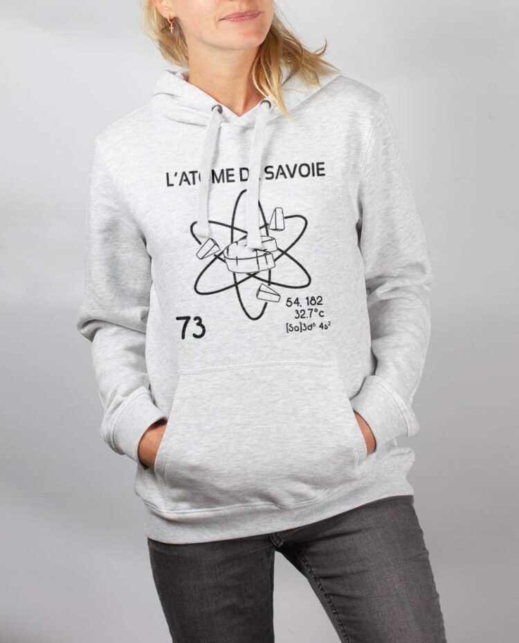 Sweat blanc femme Atome de savoie 73