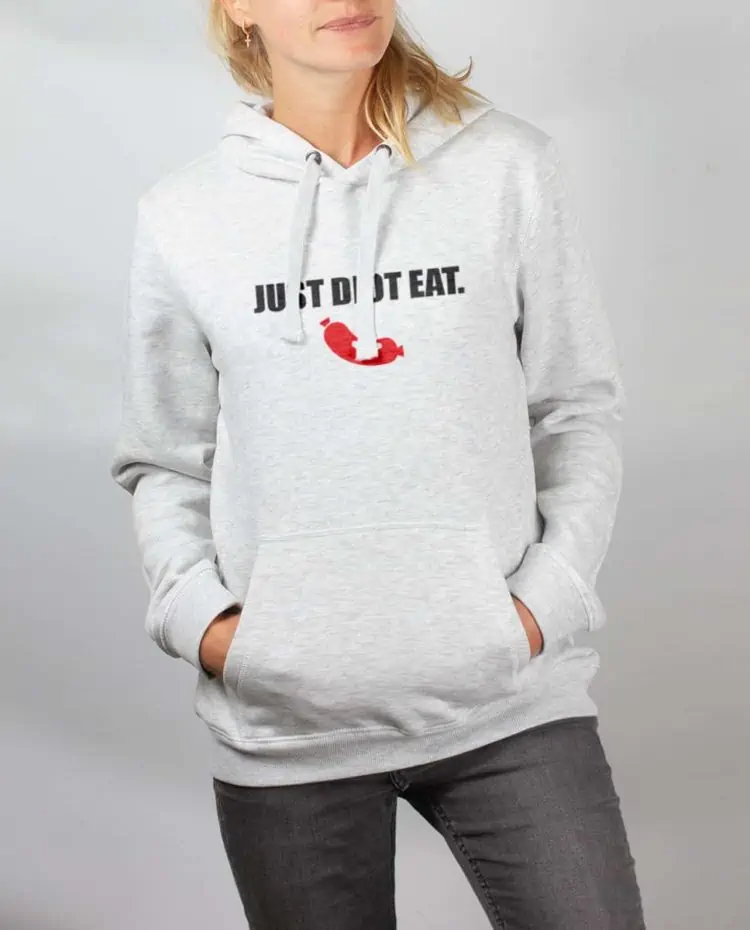 Sweat blanc femme Just Diot Eat