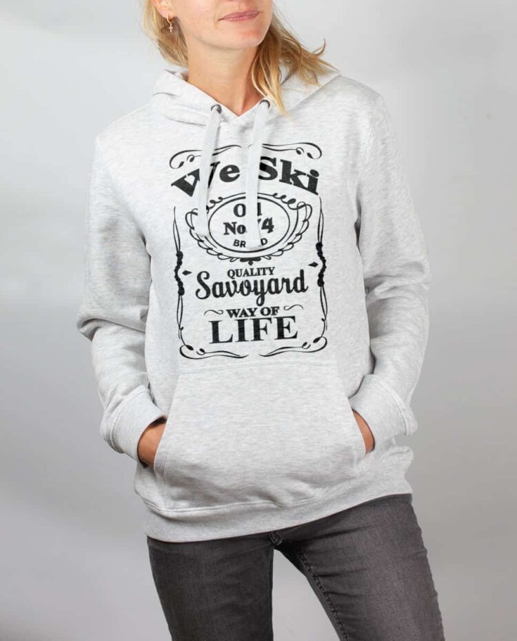 Sweat blanc femme We ski 74