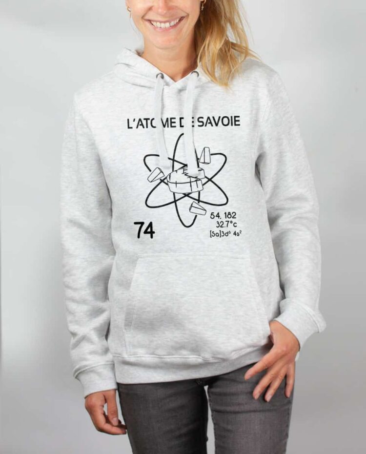 Sweat blanc femme atome de savoie 74