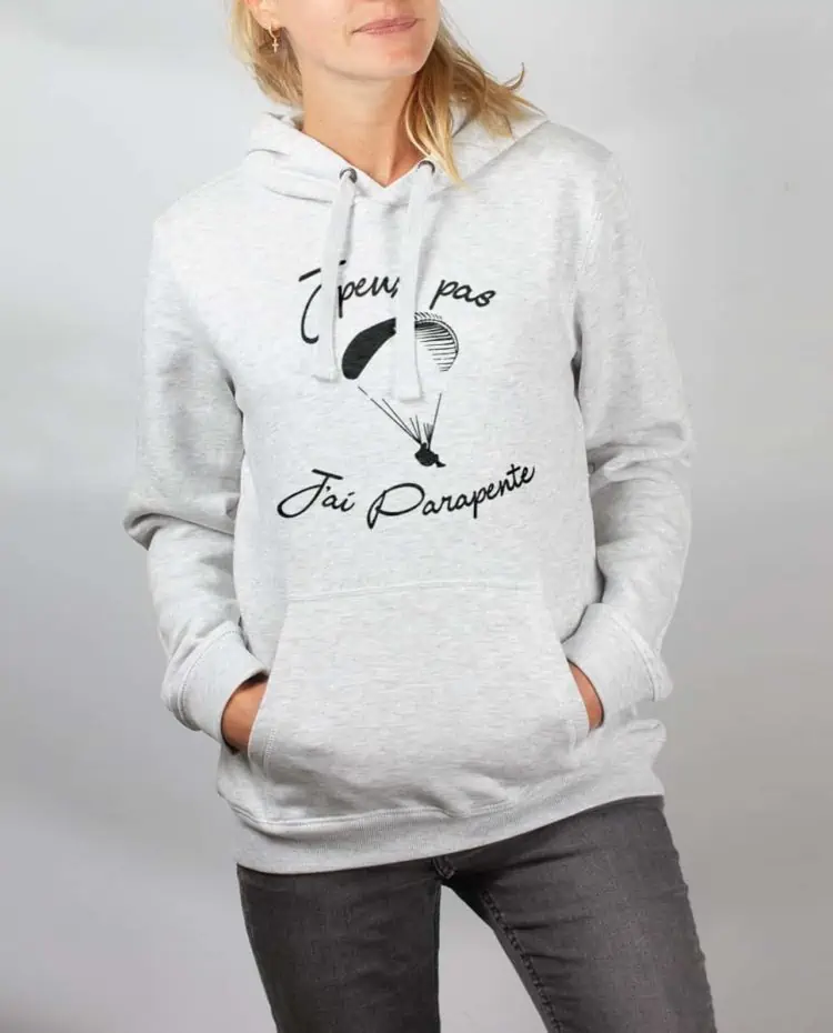 Sweat blanc femme jpeux pas jai parapente