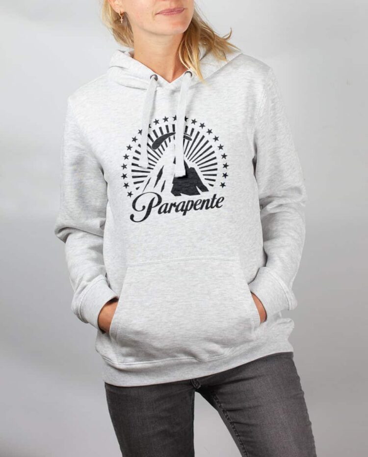 Sweat blanc femme montagne parapente paramount