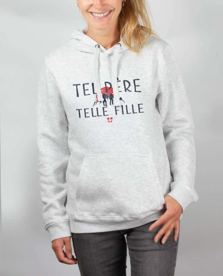 Sweat blanc femme tel pere telle fille