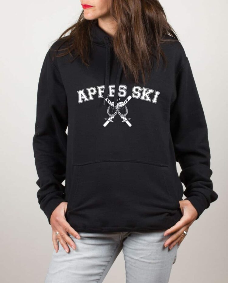 Sweat noir femme Apres ski Biere