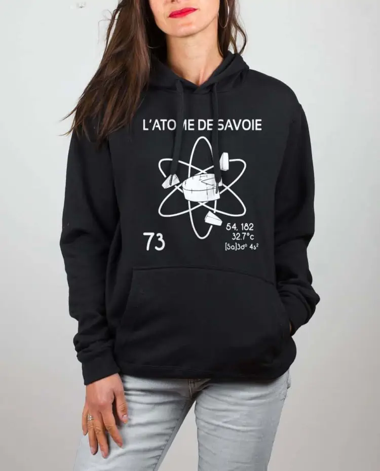 Sweat noir femme Atome de savoie 73