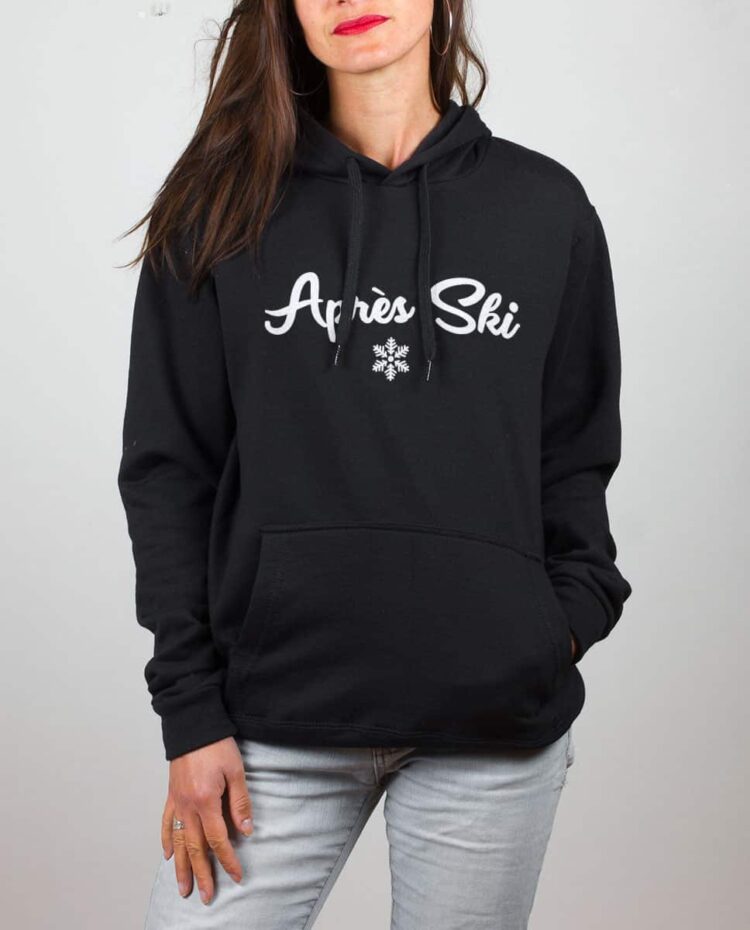 Sweat noir femme apres ski