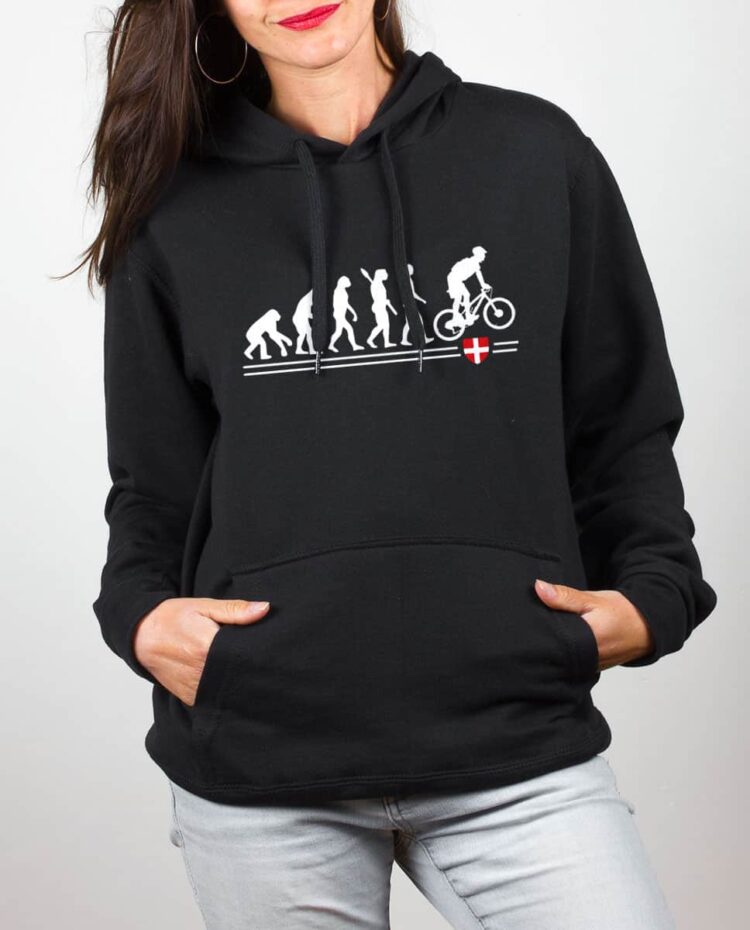 Sweat noir femme evolution VTT cross