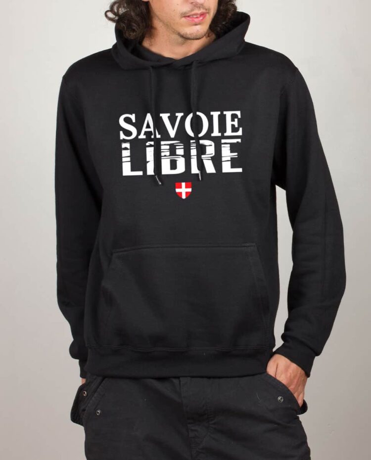 Sweat noir homme Savoie Libre