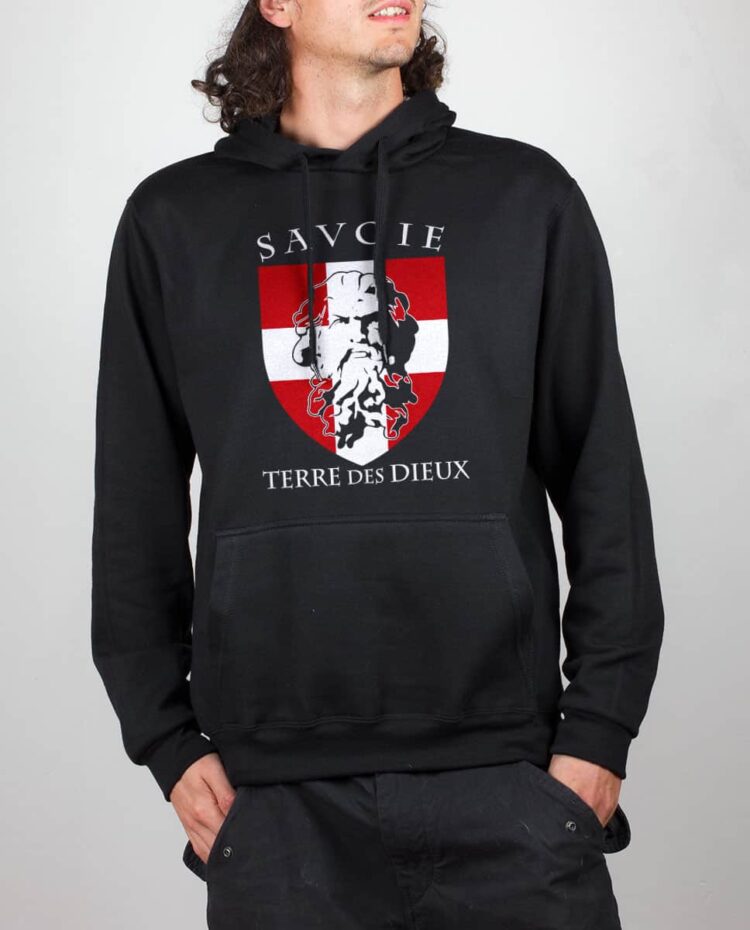 Sweat noir homme Savoie Terre des