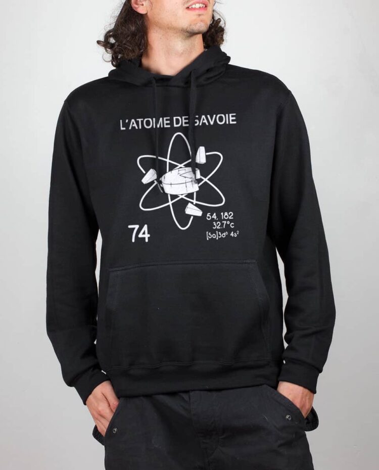 Sweat noir homme atome de savoie 74