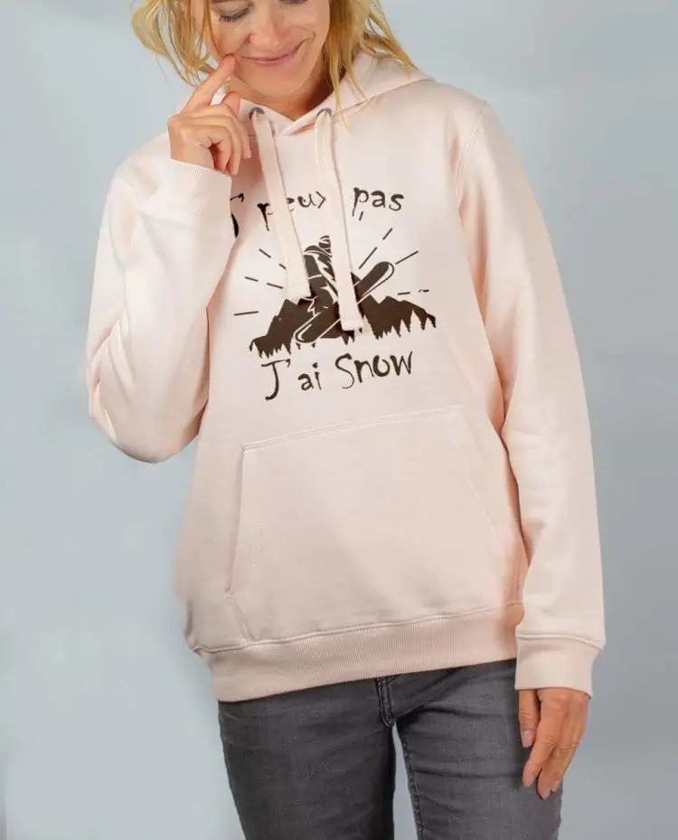 Sweat rose femme J peux pas j ai snow