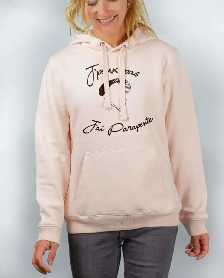 Sweat rose femme J’PEUX PAS J’AI PARAPENTE
