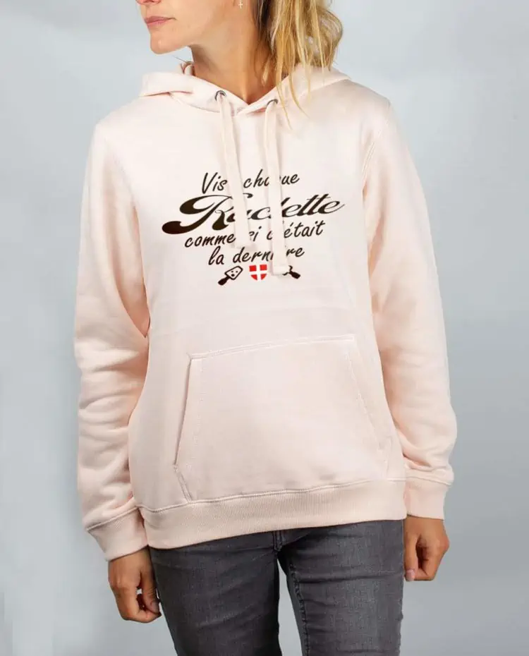 Sweat rose femme Vis chaque raclette